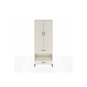 Arges Dolap 3 Raflı 2 Çekmeceli Tek Askılı 88x30x221 Aytaşı-aytaşı