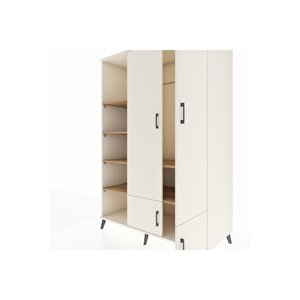 Kronos Dolap 6 Raflı 4 Kapaklı Tek Askılı 132x59x195 Aytaşı-aytaşı/çam