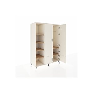 Kronos Dolap 6 Raflı 4 Kapaklı Tek Askılı 132x59x195 Aytaşı-aytaşı/çam