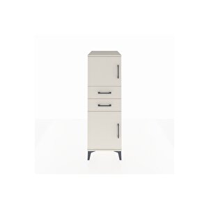 Kronos Dolap Tek Raflı 2 Çekmeceli 2 Kapaklı 44x59x134 Aytaşı-aytaşı