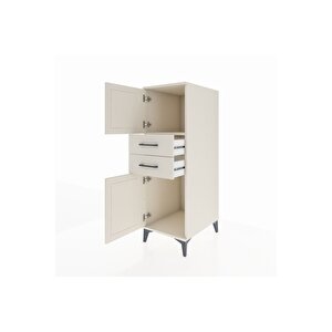 Kronos Dolap Tek Raflı 2 Çekmeceli 2 Kapaklı 44x59x134 Aytaşı-aytaşı