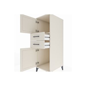 Kronos Dolap Tek Raflı 2 Çekmeceli 2 Kapaklı 44x59x134 Aytaşı-aytaşı