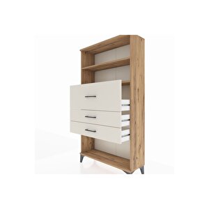 Arges Dolap 2 Raflı 3 Çekmeceli 88x30x163 Çam-aytaşı