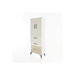 Arges Dolap 3 Raflı 2 Çekmeceli 2 Kapaklı 60x30x163 Aytaşı-aytaşı