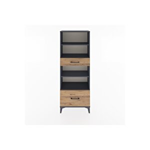 Arges Dolap 4 Raflı 2 Çekmeceli 60x30x163 Antrasit-çam