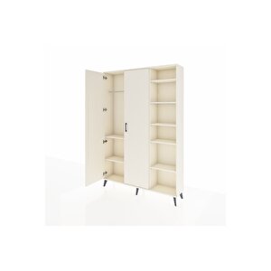 Arges Gardrop 7 Raflı 2 Kapaklı Tek Askılı 132x30x195 Aytaşı-aytaşı