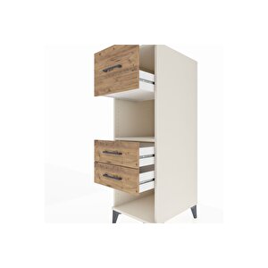 Kronos Dolap Tek Raflı 3 Çekmeceli 44x59x134 Aytaşı-çam