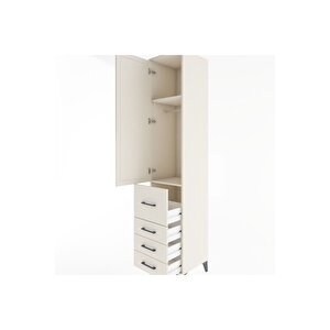 Hyperion Dolap 2 Raflı 4 Çekmeceli Tek Askılı 44x44x221 Aytaşı-aytaşı