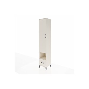 Hyperion Dolap 4 Raflı Tek Çekmeceli Tek Askılı 44x44x243 Aytaşı-aytaşı