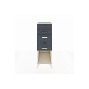 Kronos Dolap 5 Çekmeceli 44x59x134 Aytaşı-antrasit