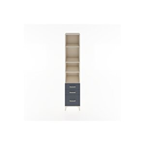 Hyperion Dolap 4 Raflı 3 Çekmeceli 44x44x221 Aytaşı-antrasit