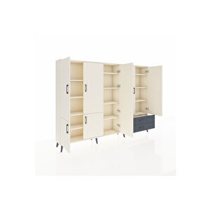 Arges Dolap 12 Raflı 2 Çekmeceli 7 Kapaklı 220x30x163 Aytaşı-aytaşı/antrasit