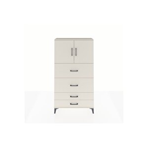 Arges Dolap 2 Raflı 4 Çekmeceli 2 Kapaklı 88x30x163 Aytaşı-aytaşı