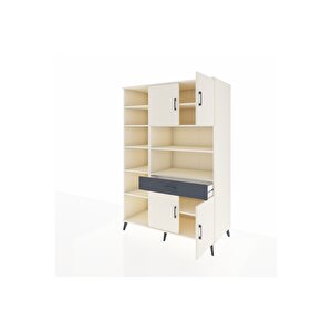 Kronos Dolap 10 Raflı Tek Çekmeceli 4 Kapaklı 132x59x195 Aytaşı-aytaşı/antrasit