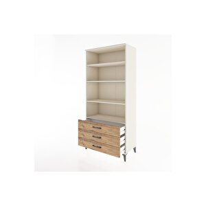Hyperion Dolap 4 Raflı 3 Çekmeceli 88x44x195 Aytaşı-çam