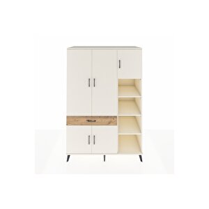 Kronos Dolap 10 Raflı Tek Çekmeceli 5 Kapaklı 132x59x195 Aytaşı-aytaşı/çam