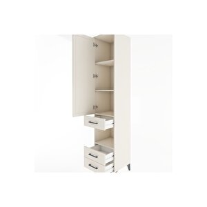 Hyperion Dolap 4 Raflı 3 Çekmeceli Tek Kapaklı 44x44x221 Aytaşı-aytaşı