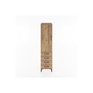Hyperion Dolap 2 Raflı 4 Çekmeceli Tek Kapaklı 44x44x182 Çam-çam