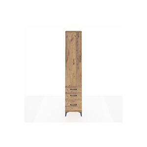 Arges Dolap 2 Raflı 3 Çekmeceli Tek Askılı 44x30x221 Çam-çam