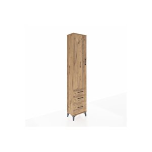 Arges Dolap 2 Raflı 3 Çekmeceli Tek Askılı 44x30x221 Çam-çam