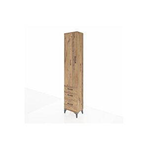 Arges Dolap 2 Raflı 3 Çekmeceli Tek Askılı 44x30x221 Çam-çam