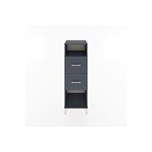 Hyperion Dolap Tek Raflı 2 Çekmeceli 44x44x134 Antrasit-antrasit