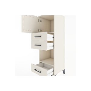 Hyperion Dolap 2 Raflı 3 Çekmeceli Tek Kapaklı 44x44x134 Aytaşı-aytaşı