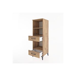 Hyperion Dolap 3 Raflı 2 Çekmeceli 44x44x134 Çam-çam