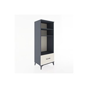 Hyperion Dolap 3 Raflı Tek Çekmeceli 60x44x163 Antrasit-aytaşı