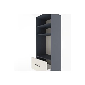 Hyperion Dolap 3 Raflı Tek Çekmeceli 60x44x163 Antrasit-aytaşı