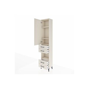 Arges Dolap 4 Raflı 4 Çekmeceli Tek Kapaklı 44x30x221 Aytaşı-aytaşı