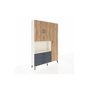 Arges Dolap 7 Raflı 3 Çekmeceli 3 Kapaklı 132x30x195 Aytaşı-çam/antrasit