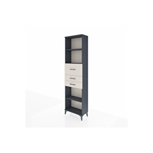 Arges Dolap 3 Raflı 3 Çekmeceli 60x30x221 Antrasit-aytaşı