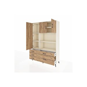 Hyperion Gardrop 7 Raflı 5 Çekmeceli 3 Kapaklı 132x44x195 Aytaşı-çam