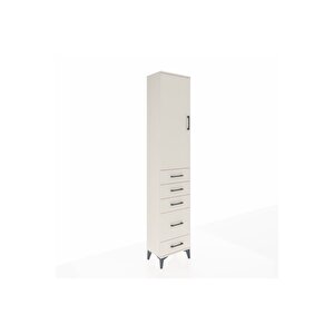 Arges Dolap 3 Raflı 5 Çekmeceli Tek Kapaklı 44x30x221 Aytaşı-aytaşı