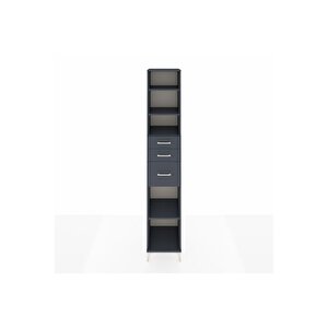 Hyperion Dolap 4 Raflı 3 Çekmeceli 44x44x243 Antrasit-antrasit