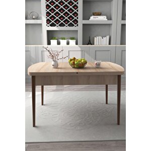 Yemek Masası Mutfak Masası Ahşap Ayaklı Masa Oval Açılır Masa (safi̇r Sonomo).