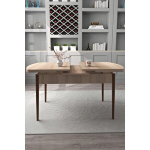 Yemek Masası Mutfak Masası Ahşap Ayaklı Masa Oval Açılır Masa (safi̇r Sonomo).