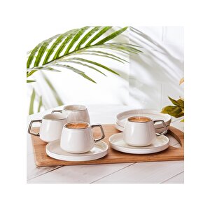 Karaca Saturn Platin 6 Kişilik Kahve Fincanı Takımı 100 Ml