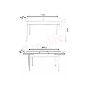 Yemek Masası Mutfak Masası Ahşap Masa Açılır Masa 6 Kişilik Masa (kemençe)
