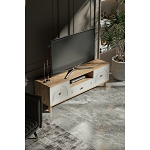 Bohem Tv Ünitesi 150 Cm N Çizgili Mdf Kapak