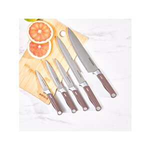 Mastermaıd Rosegold 6 Parça Standlı Bıçak Seti