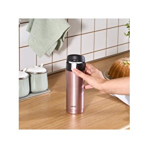 Pluton Çelik Sızdırmaz Termos 450 Ml Rose Gold