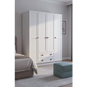 Bohem 4 Kapak 2 Çekmece Gardirop Mdf Kapak