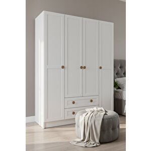 Bohem 4 Kapak 2 Çekmece Gardirop Mdf Kapak