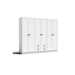 Bohem 4 Kapak 2 Çekmece Aynali Gardirop Mdf Kapak