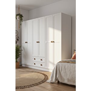 6 Kapak 2 Çekmece Gardirop