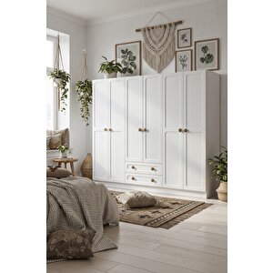 6 Kapak 2 Çekmece Gardirop