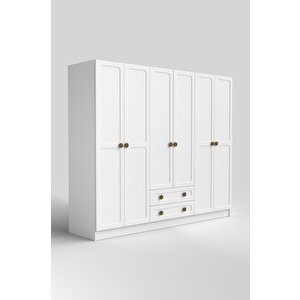 6 Kapak 2 Çekmece Gardirop