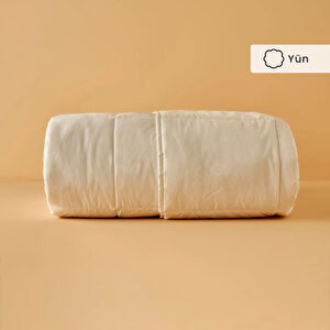 Deluxe Tek Kişilik Yün Yorgan Beyaz (155x215 Cm) Tek Kişilik-standart